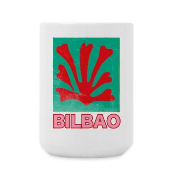 Bilbao Korallenflag Retro - Große Tasse 440 ml - Weiß - Vorne