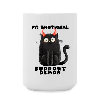 Emotional Support Demon – Funny Cats Edition - Large Mug 440 ml - white - Front
