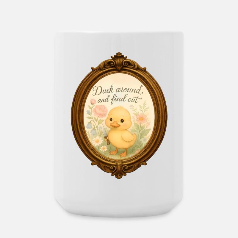 Canard aquarelle « Canard et découvre » - Meme - Grande tasse 440 ml - blanc