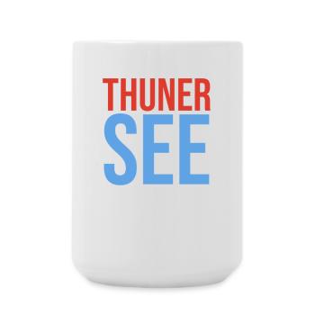 Lake Thun Souvenir T-Shirt - Large Mug 440 ml - white - Front
