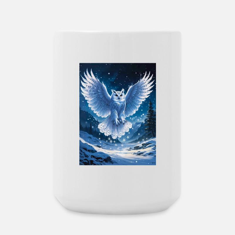 Snowy Owl - Large Mug 440 ml - white