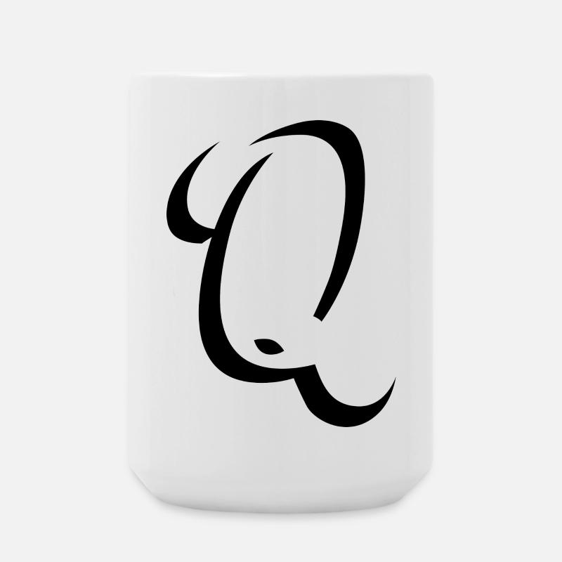 Letter Q, Name, der Buchstabe Q - Große Tasse 440 ml - Weiß
