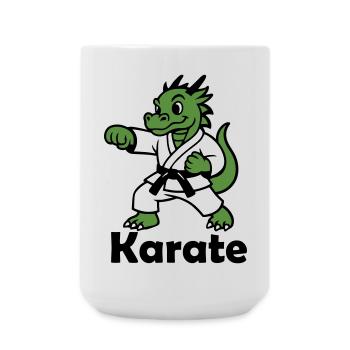 Karate Drache - Große Tasse 440 ml - Weiß - Vorne