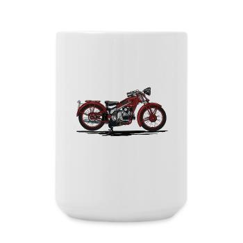Retro motorcycle - Large Mug 440 ml - white - Front