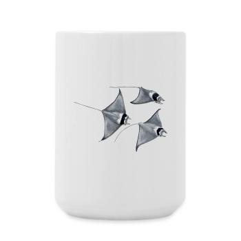 Manta ray - Raie blanket - rays devil fish blanket - Large Mug 440 ml - white - Front