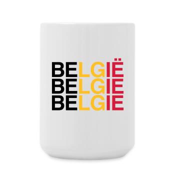 BELGIE Drapeau Belge - Belgique - Belgique 2024 - Grande tasse 440 ml - blanc - Devant