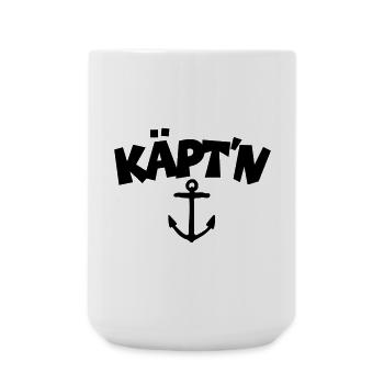 Käpt'n - Große Tasse 440 ml - Weiß - Vorne
