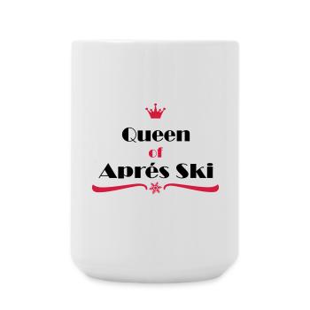 queen of apres ski - Large Mug 440 ml - white - Front