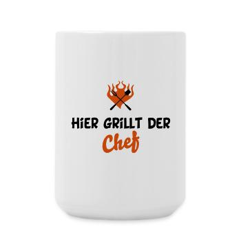 grillen - Große Tasse 440 ml - Weiß - Vorne