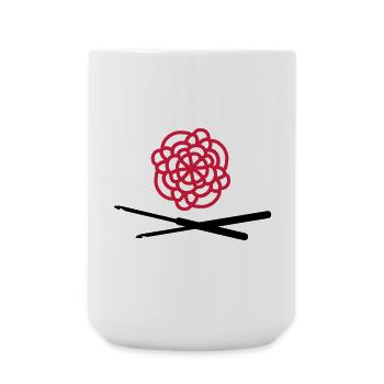 crochet - Grande tasse 440 ml - blanc - Devant
