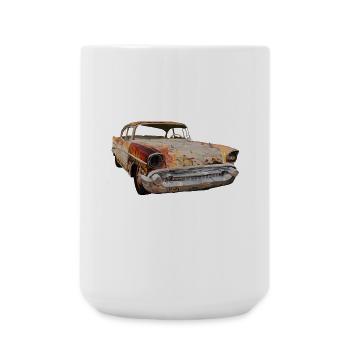 voiture rouillée - Grande tasse 440 ml - blanc - Devant