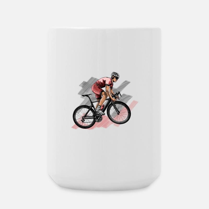 racing bicycle - Grande tasse 440 ml - blanc