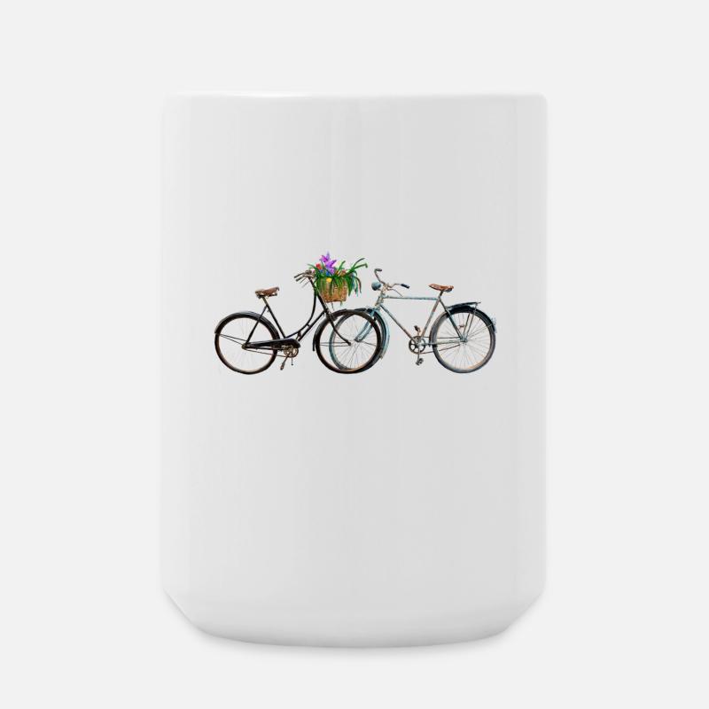 Bicycles - Large Mug 440 ml - white