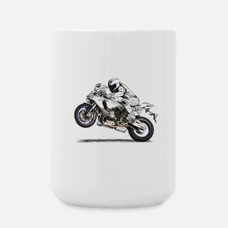 Motorcycle - Large Mug 440 ml - white