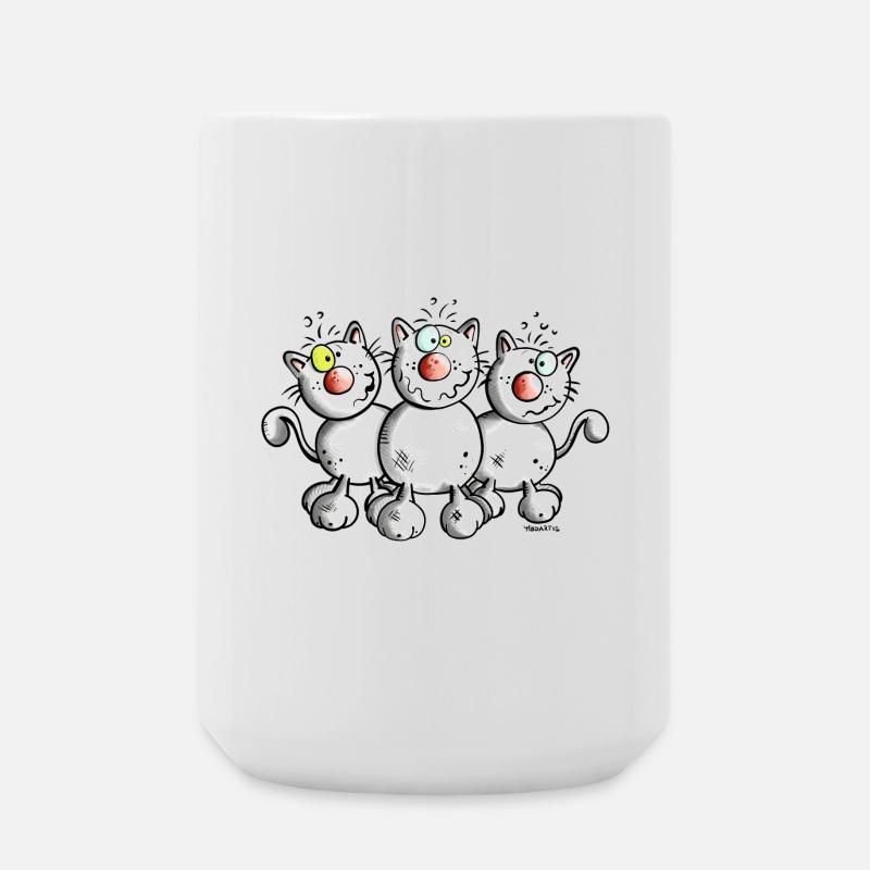 Funny Cats - Large Mug 440 ml - white