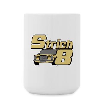 MB W115 W114 , Strich 8 , Oldtimer Kult (25) - Große Tasse 440 ml - Weiß - Vorne