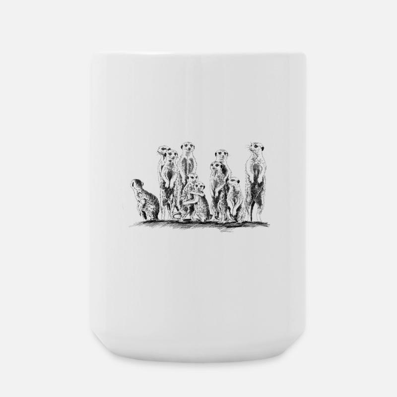 Erdmännchen - Große Tasse 440 ml - Weiß
