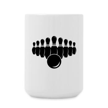kegeln kegelclub - Große Tasse 440 ml - Weiß - Vorne