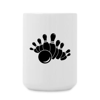 sport kegeln - Große Tasse 440 ml - Weiß - Vorne