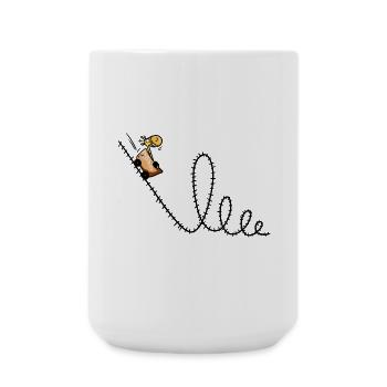 Giraffe fährt Achterbahn - Große Tasse 440 ml - Weiß - Vorne