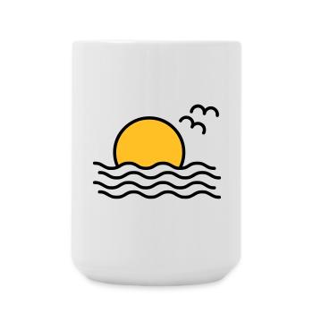 Coucher de soleil - Grande tasse 440 ml - blanc - Devant