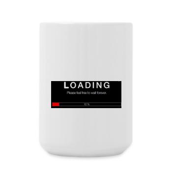 Scrolling Ladebalken Universität Lustiger Druck - Große Tasse 440 ml - Weiß - Vorne