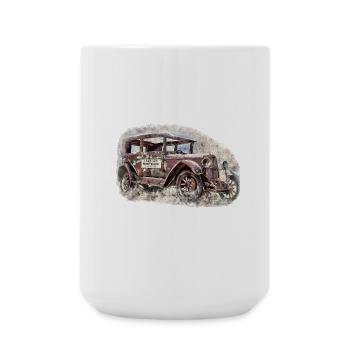 Nostalgic Old American Dream Car - Large Mug 440 ml - white - Front
