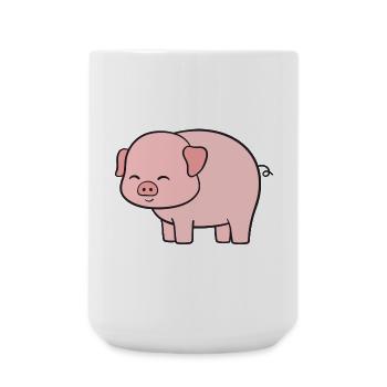 Schwein Schweine - Große Tasse 440 ml - Weiß - Vorne