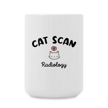 CAT SCAN Radio Manipulator Cat Radiology - Large Mug 440 ml - white - Front