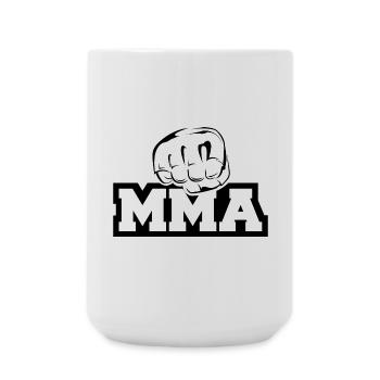 mma fist icon logo icon illustration logo icon - Large Mug 440 ml - white - Front