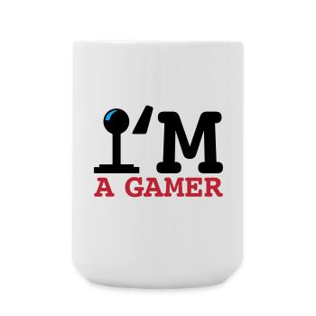 A Gamer Bold Typography - Large Mug 440 ml - white - Front