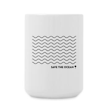 Save the ocean! - Große Tasse 440 ml - Weiß - Vorne