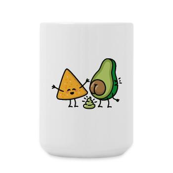 Avocado kacken Tortilla-Chips Guacamole Scheiße - Große Tasse 440 ml - Weiß - Vorne