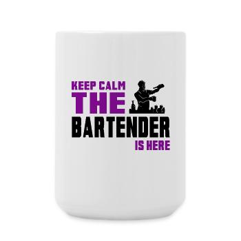 Keep Calm Barkeeper Design - Große Tasse 440 ml - Weiß - Vorne