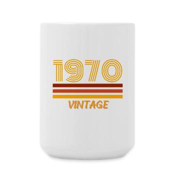 1970, vintage, année de naissance - Grande tasse 440 ml - blanc - Devant