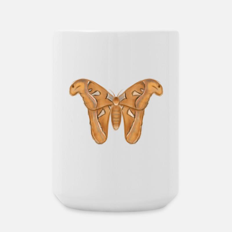 Giant Moth Drawing - Large Mug 440 ml - white