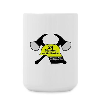 Freiwillige Feuerwehr , Shirt , 24 Stunden (25) - Große Tasse 440 ml - Weiß - Vorne