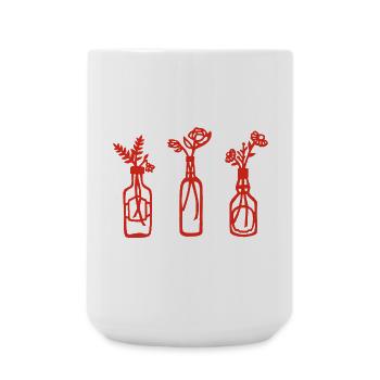Natur in der Flasche (rot) - Große Tasse 440 ml - Weiß - Vorne