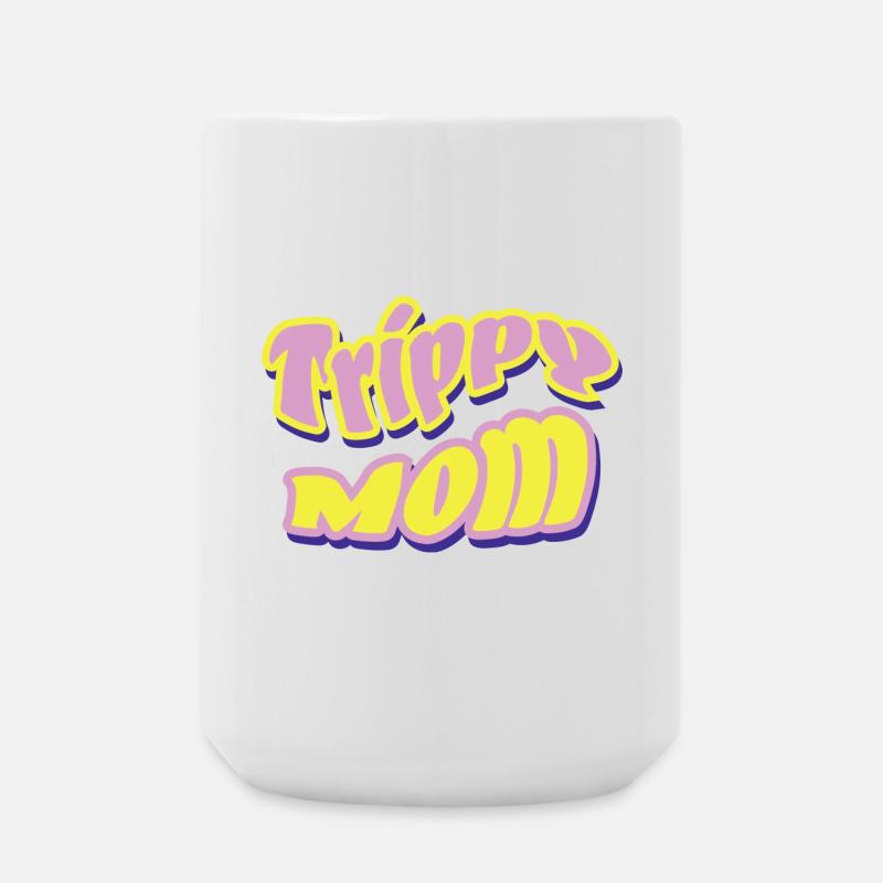 Trippy Mom Rock Psychédélique - Grande tasse 440 ml - blanc
