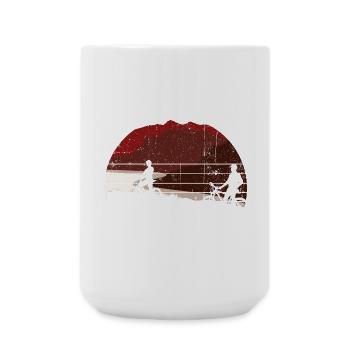 Sunset Riders Silhouette - Große Tasse 440 ml - Weiß - Vorne