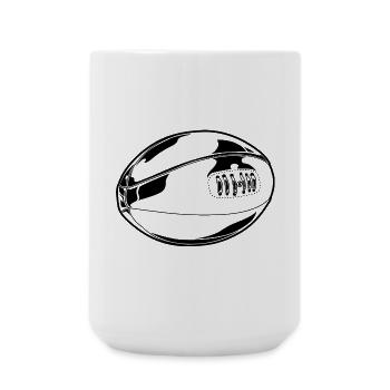 Rugby Ball Sketch - Large Mug 440 ml - white - Front