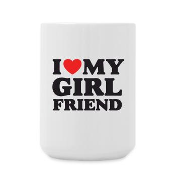 J’aime ma petite amie - Grande tasse 440 ml - blanc - Devant