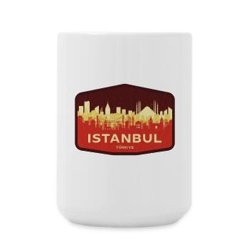 Istanbul Skyline - Große Tasse 440 ml - Weiß - Vorne