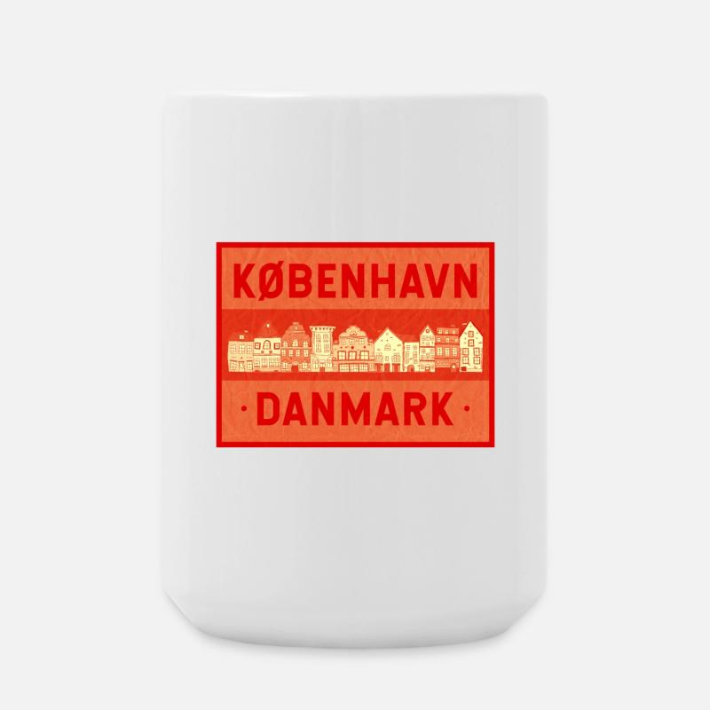 Kopenhagen - Dänemark - Große Tasse 440 ml - Weiß