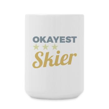 Skieur moyen - Grande tasse 440 ml - blanc - Devant
