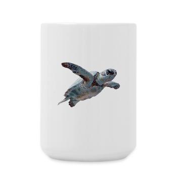 Geometrische Schildkröte Muster - Große Tasse 440 ml - Weiß - Vorne