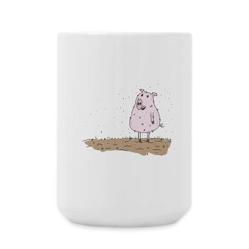 my english is under all pig lustiger spruch - Große Tasse 440 ml - Weiß - Vorne