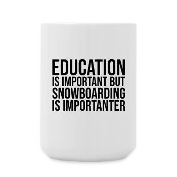 Snowboard - Große Tasse 440 ml - Weiß - Vorne