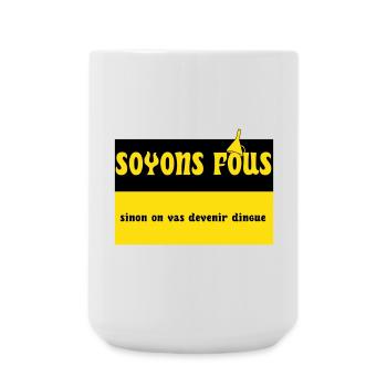 Lass uns verrückt sein - Große Tasse 440 ml - Weiß - Vorne