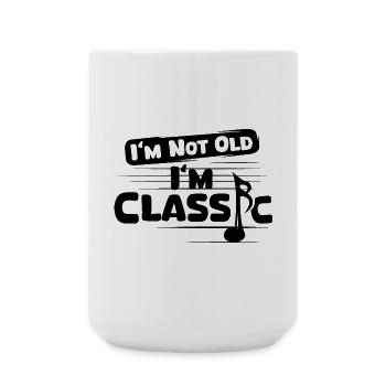 Logo d’illustration de dictons drôles de musique classique - Grande tasse 440 ml - blanc - Devant